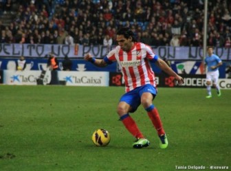 Falcao contra el Celta