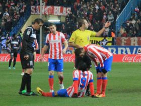 Falcao se lesiona. Atlético Levante 12/13