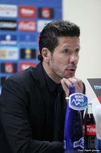 Simeone en la conferencia de prensa. Getafe - Atlético de Madrid