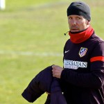 Simeone en un entrenamiento.