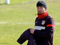 Simeone en un entrenamiento.