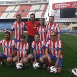 Blogeros del Atlético de Madrid y Juanfran Torres. Evento de Coca-Cola