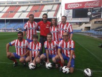 Blogeros del Atlético de Madrid y Juanfran Torres. Evento de Coca-Cola