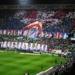 Tifo Vicente Calderón. Atlético - Real Madrid.