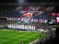 Tifo Vicente Calderón. Atlético - Real Madrid.