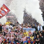 El Atlético de Madrid celebra la Copa del Rey 2013