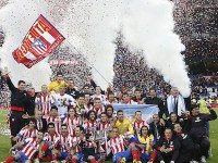 El Atlético de Madrid celebra la Copa del Rey 2013