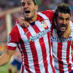 Koke y Villa gol del Atlético al Barcelona