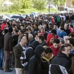 colas en el Calderón