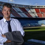 Gil Marín en el estadio Vicente Calderón